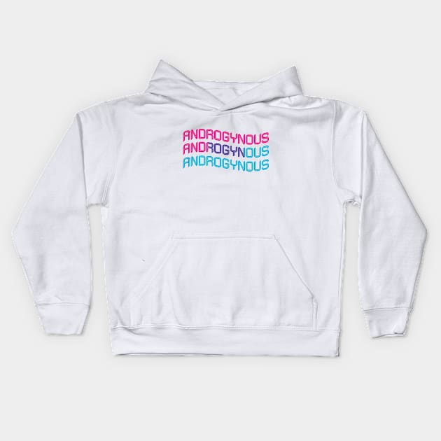 Androgynous proud flag Kids Hoodie by carolphoto